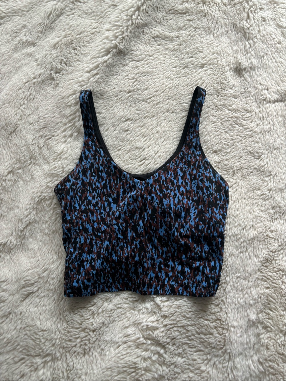Lululemon Align Cropped Tank Top in Leopard Camo Blue Nile